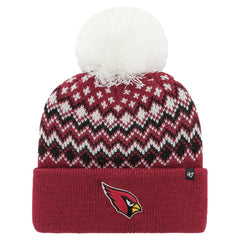 Arizona Cardinals '47 Women's Elsa Cuffed Knit Hat with Pom - Cardinal for sale