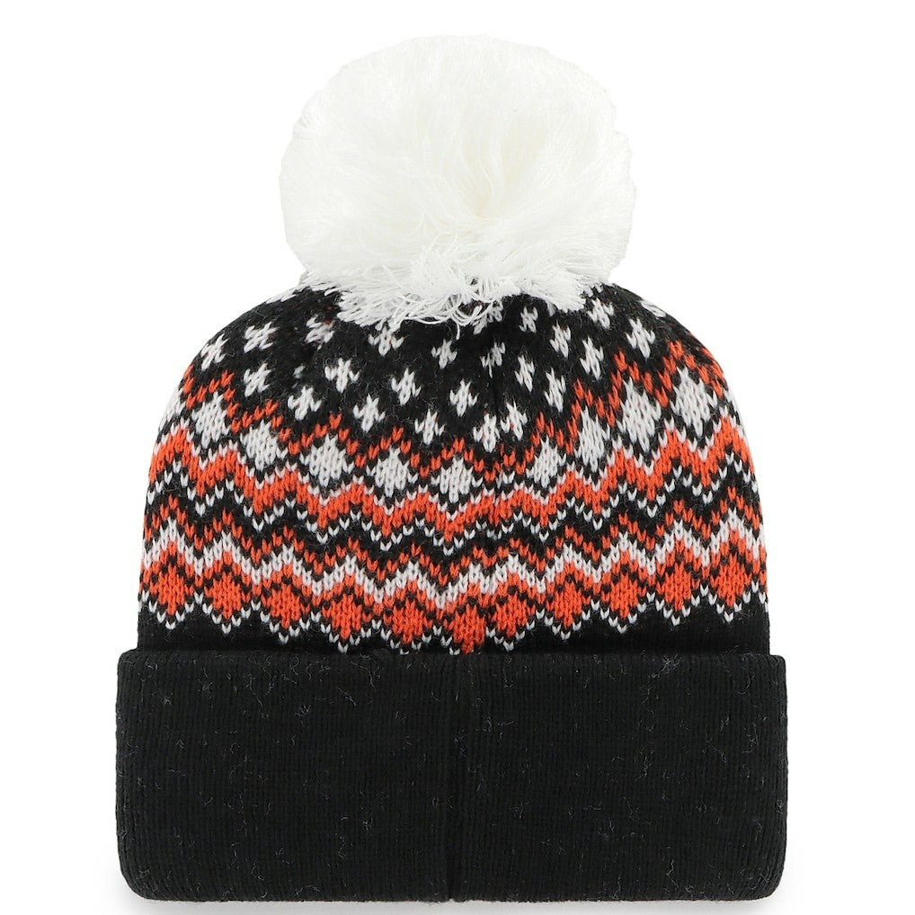 Cincinnati Bengals '47 Women's Elsa Cuffed Knit Hat with Pom - Black on sale