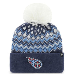 Tennessee Titans '47 Women's Elsa Cuffed Knit Hat with Pom - Navy cheap