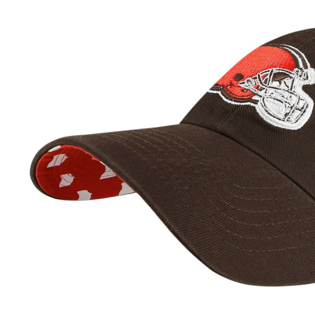 Cleveland Browns '47 Women's Confetti Icon Clean Up Adjustable Hat - Brown for sale