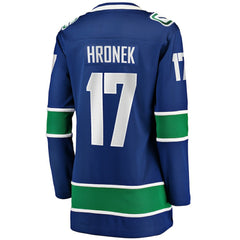 Filip Hronek Vancouver Canucks Women's Fanatics Home Breakaway Jersey - Blue Jerseys
