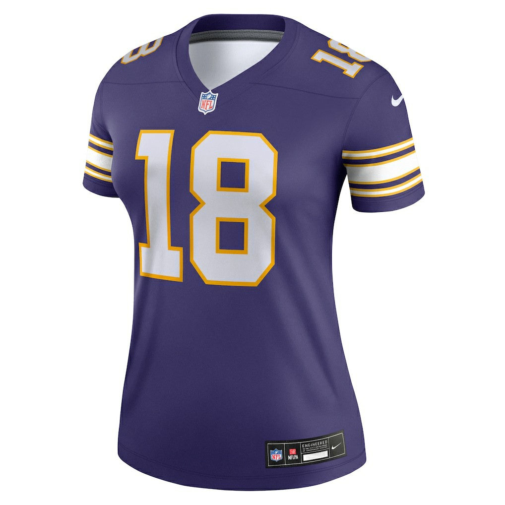 Justin Jefferson Minnesota Vikings Women's Alternate Legend Player Performance Top - Purple on sale