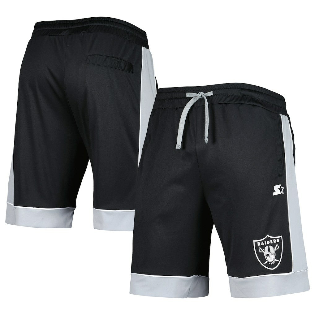 Las Vegas Raiders G-III Sports by Carl Banks Fan Favorite Fashion Shorts -Black/Silver for sale