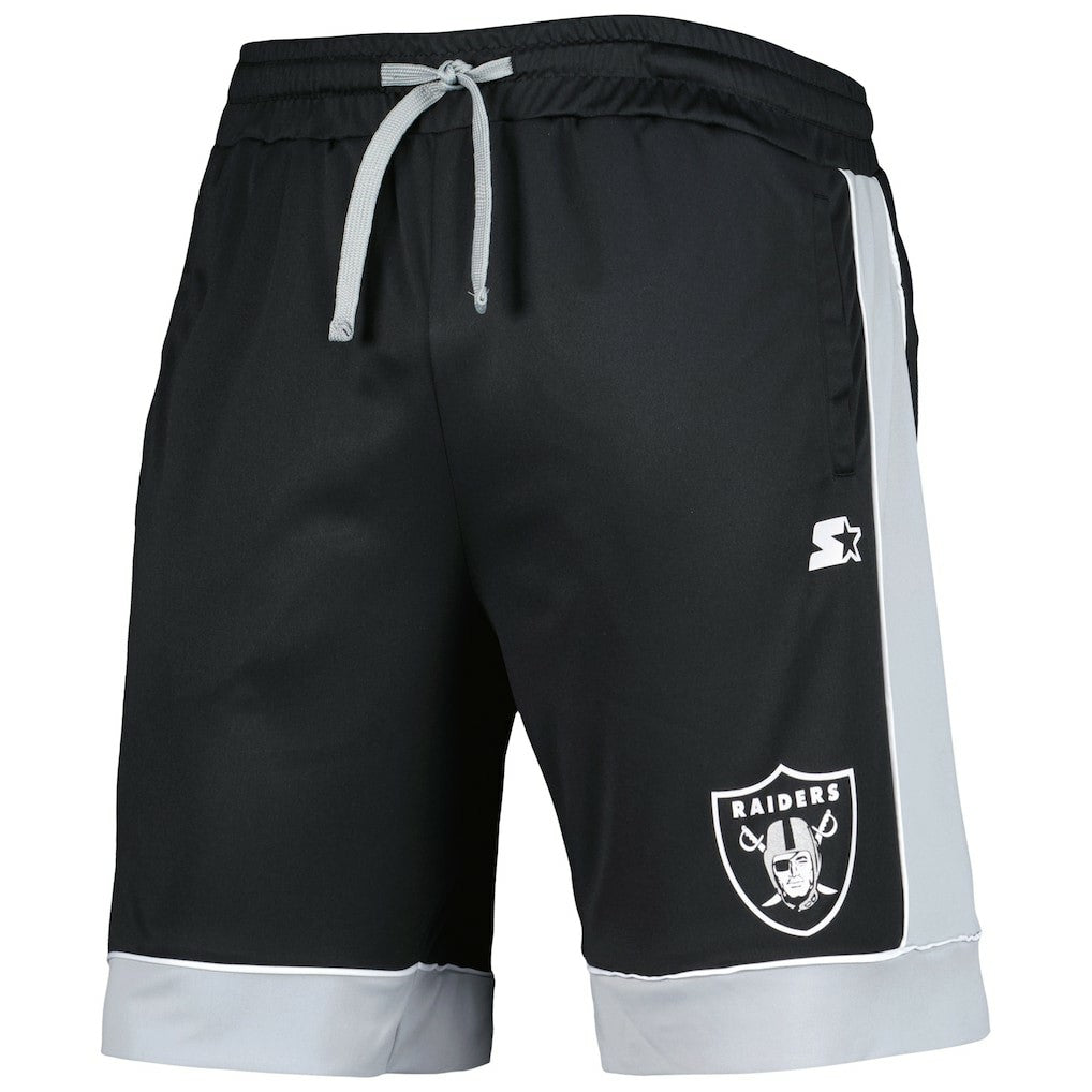 Las Vegas Raiders G-III Sports by Carl Banks Fan Favorite Fashion Shorts -Black/Silver for sale