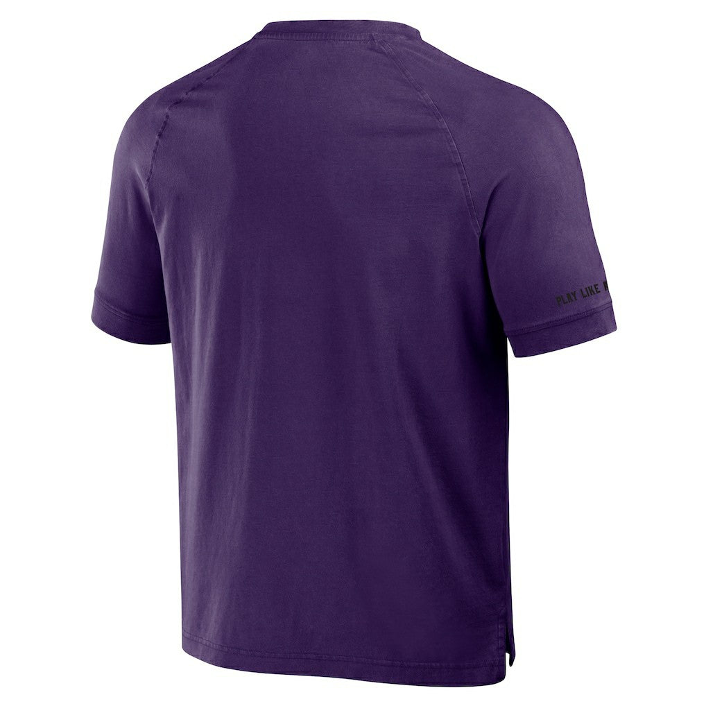 Baltimore Ravens NFL x Darius Rucker Collection Washed Raglan Henley T-Shirt - Purple sale