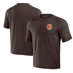 Cleveland Browns NFL x Darius Rucker Collection Washed Raglan Henley T-Shirt - Brown for sale