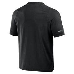 Las Vegas Raiders NFL x Darius Rucker Collection Washed Raglan Henley T-Shirt - Black on sale