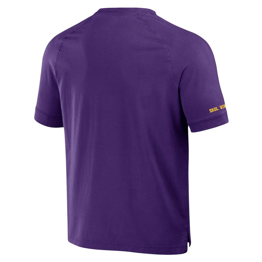 Minnesota Vikings NFL x Darius Rucker Collection Washed Raglan Henley T-Shirt - Purple for sale