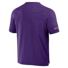 Minnesota Vikings NFL x Darius Rucker Collection Washed Raglan Henley T-Shirt - Purple for sale