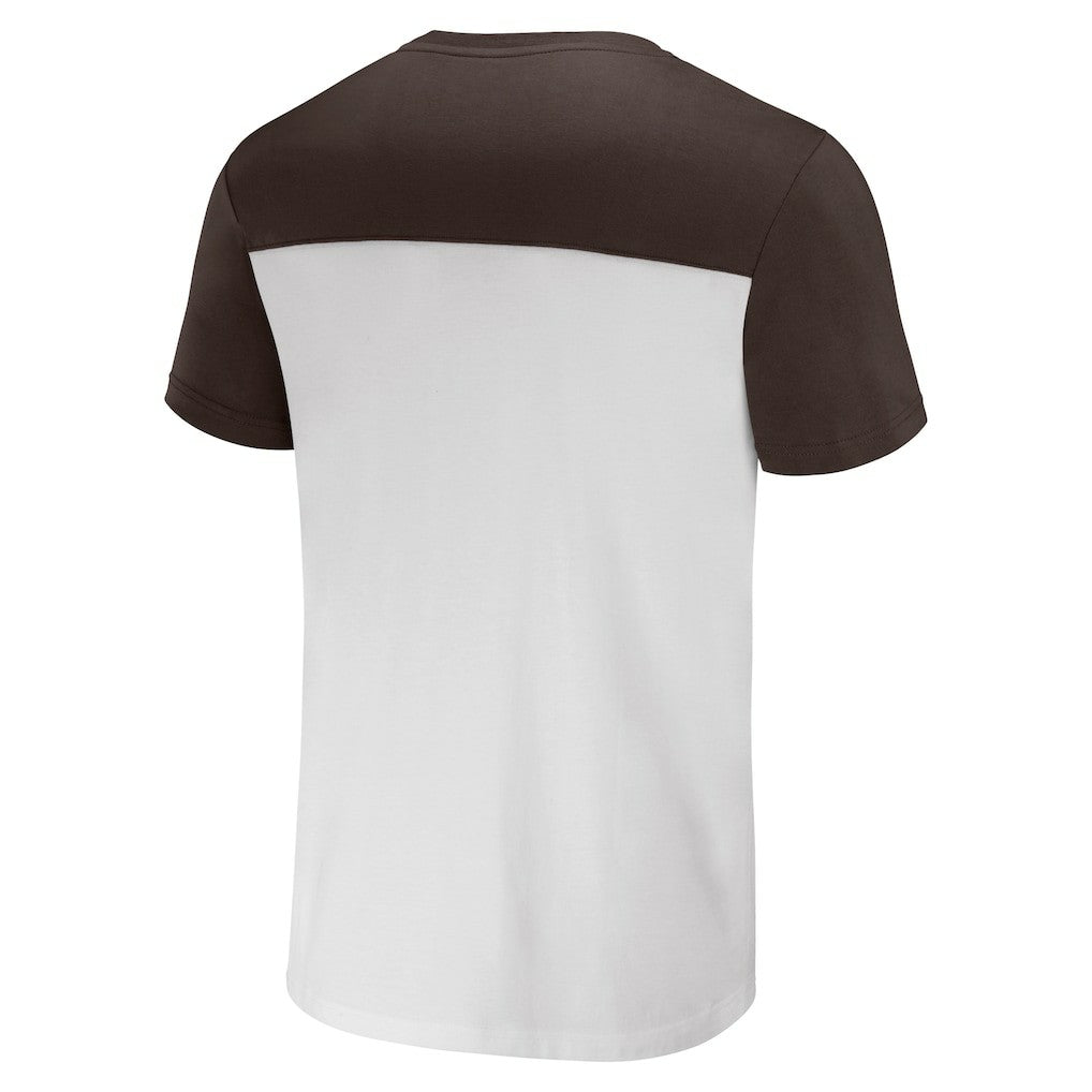 Cleveland Browns NFL x Darius Rucker Collection Colorblocked T-Shirt - White/Brown sale