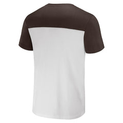 Cleveland Browns NFL x Darius Rucker Collection Colorblocked T-Shirt - White/Brown sale
