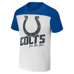 Indianapolis Colts NFL x Darius Rucker Collection Colorblocked T-Shirt - White/Royal discount