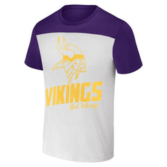 Minnesota Vikings NFL x Darius Rucker Collection Colorblocked T-Shirt - Cream discount
