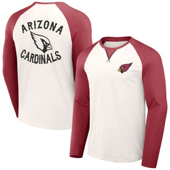 Arizona Cardinals NFL x Darius Rucker Collection Long Sleeve Raglan T-Shirt - Cream/Cardinal discount