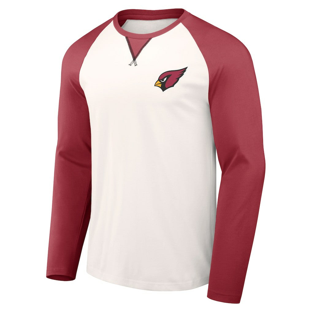 Arizona Cardinals NFL x Darius Rucker Collection Long Sleeve Raglan T-Shirt - Cream/Cardinal discount