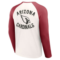 Arizona Cardinals NFL x Darius Rucker Collection Long Sleeve Raglan T-Shirt - Cream/Cardinal discount