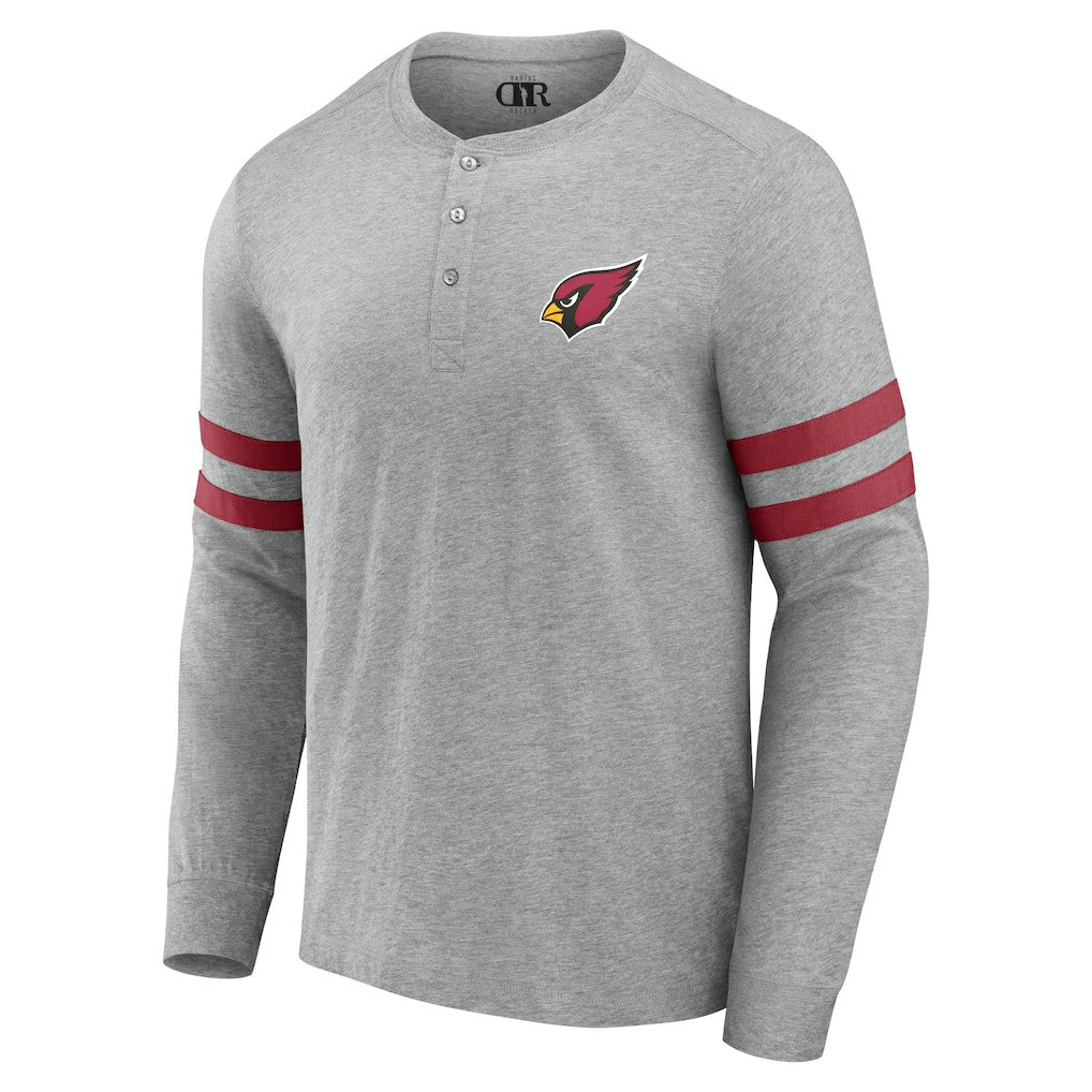 Arizona Cardinals NFL x Darius Rucker Collection Henley Long Sleeve T-Shirt - Heather Gray on sale