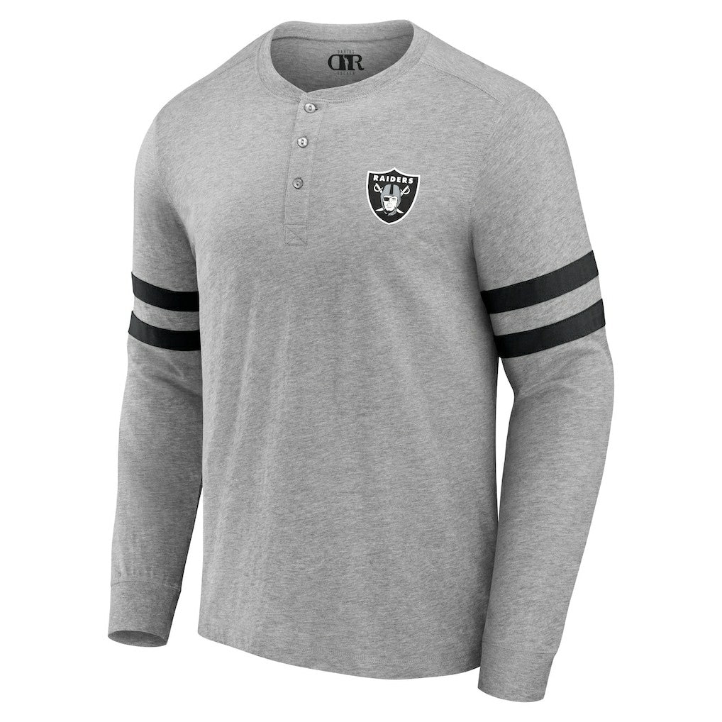 Las Vegas Raiders NFL x Darius Rucker Collection Henley Long Sleeve T-Shirt - Heather Gray online