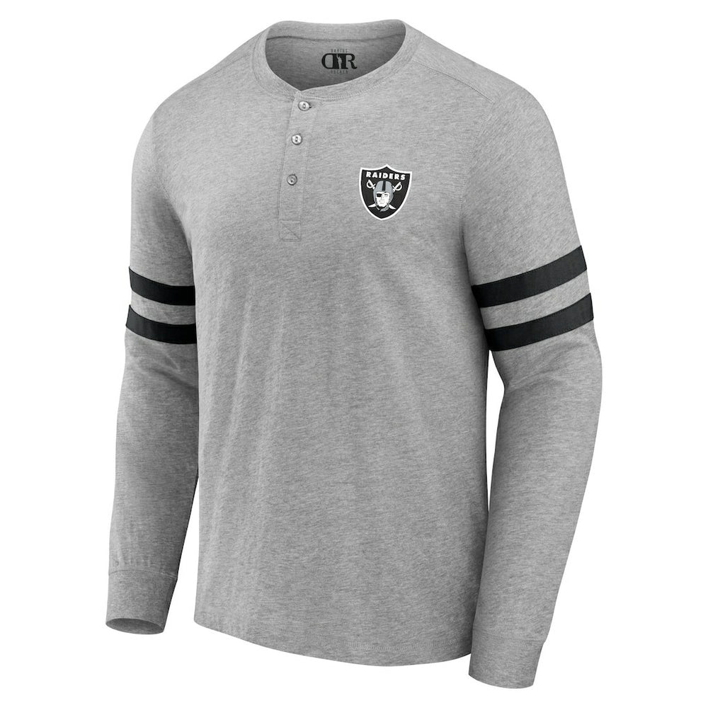 Las Vegas Raiders NFL x Darius Rucker Collection Henley Long Sleeve T-Shirt - Heather Gray online
