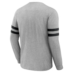 New Orleans Saints NFL x Darius Rucker Collection Henley Long Sleeve T-Shirt - Heather Gray for sale