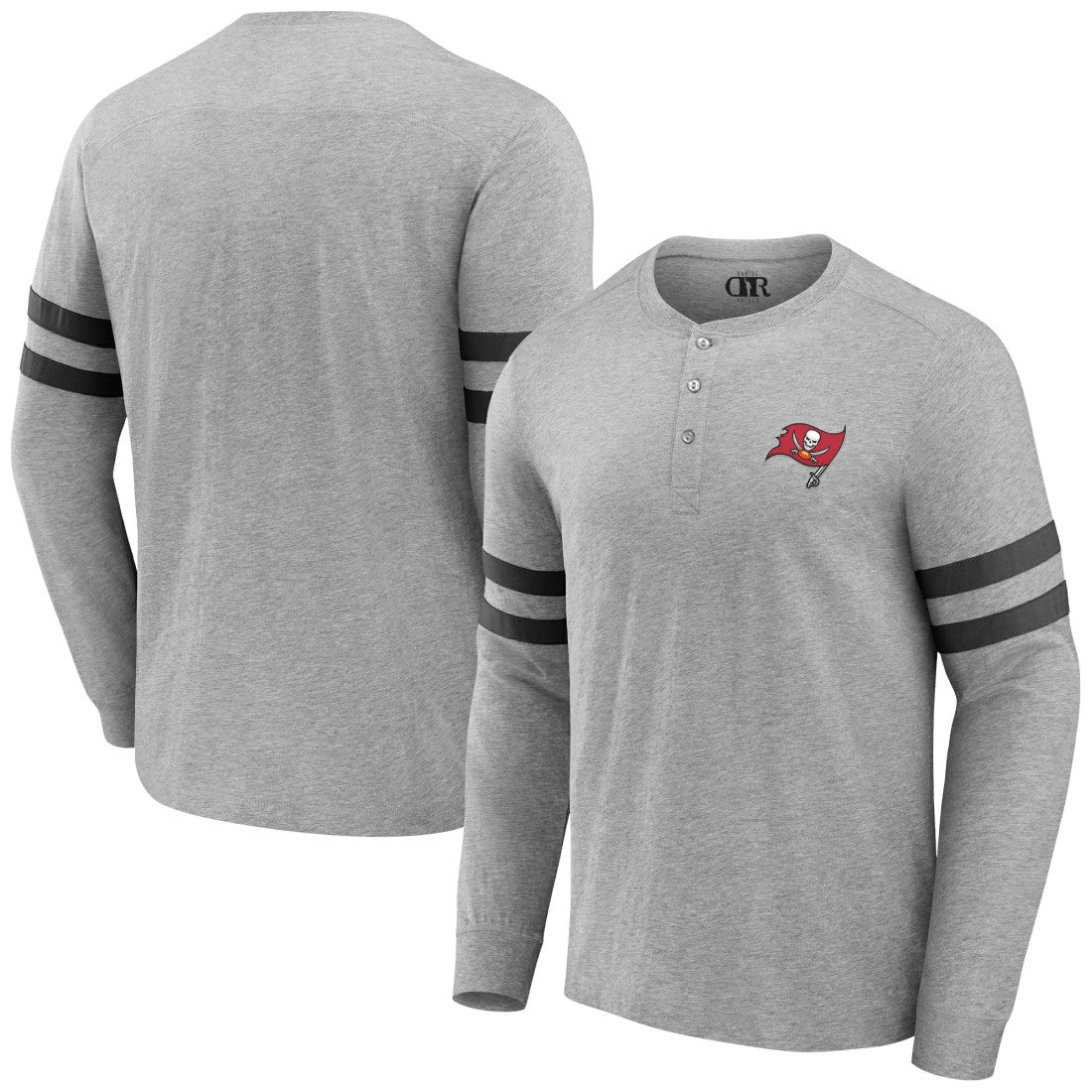 Tampa Bay Buccaneers NFL x Darius Rucker Collection Henley Long Sleeve T-Shirt - Heather Gray cheap