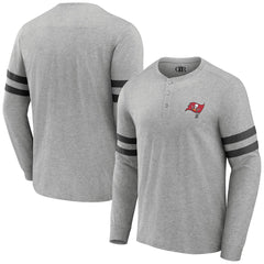 Tampa Bay Buccaneers NFL x Darius Rucker Collection Henley Long Sleeve T-Shirt - Heather Gray cheap