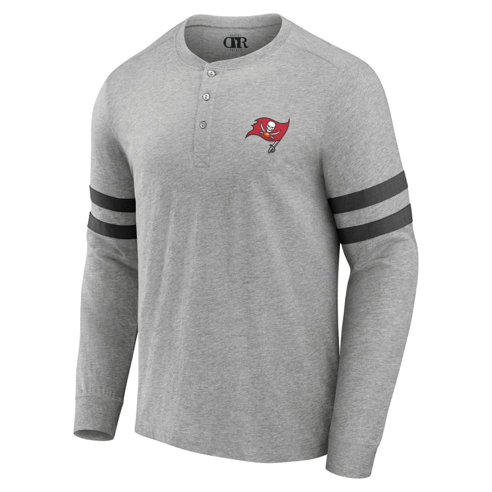 Tampa Bay Buccaneers NFL x Darius Rucker Collection Henley Long Sleeve T-Shirt - Heather Gray cheap