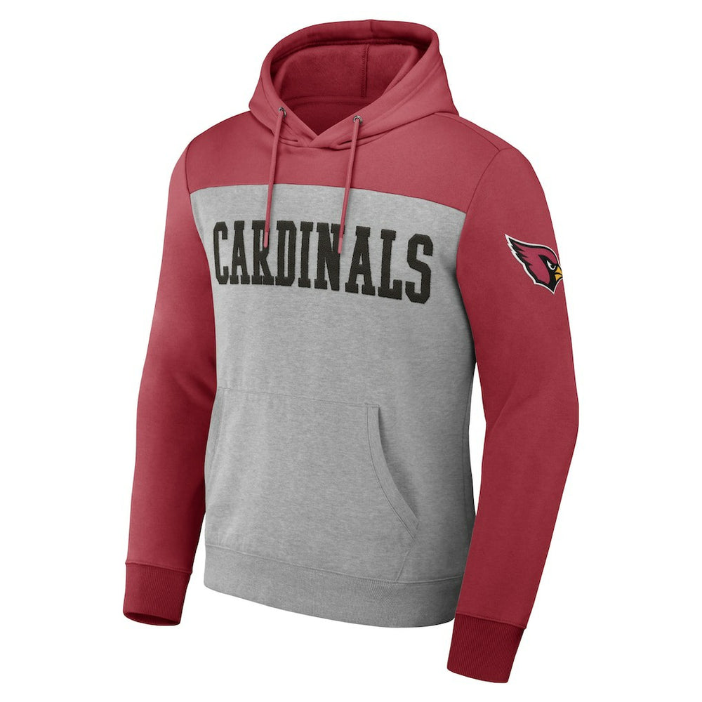 Arizona Cardinals NFL x Darius Rucker Collection Color Blocked Pullover Hoodie - Heather Gray outlet