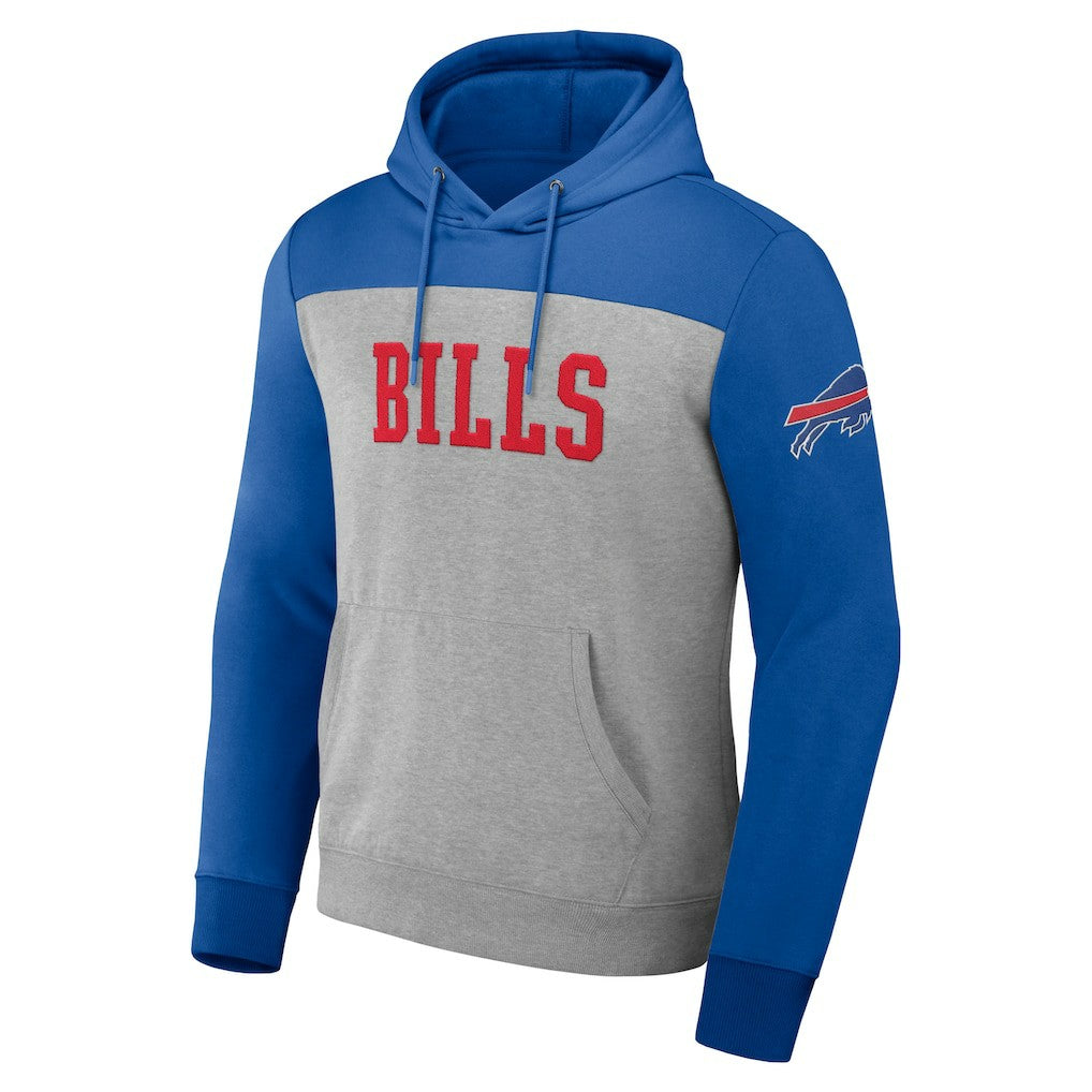 Buffalo Bills NFL x Darius Rucker Collection Color Blocked Pullover Hoodie - Heather Gray sale