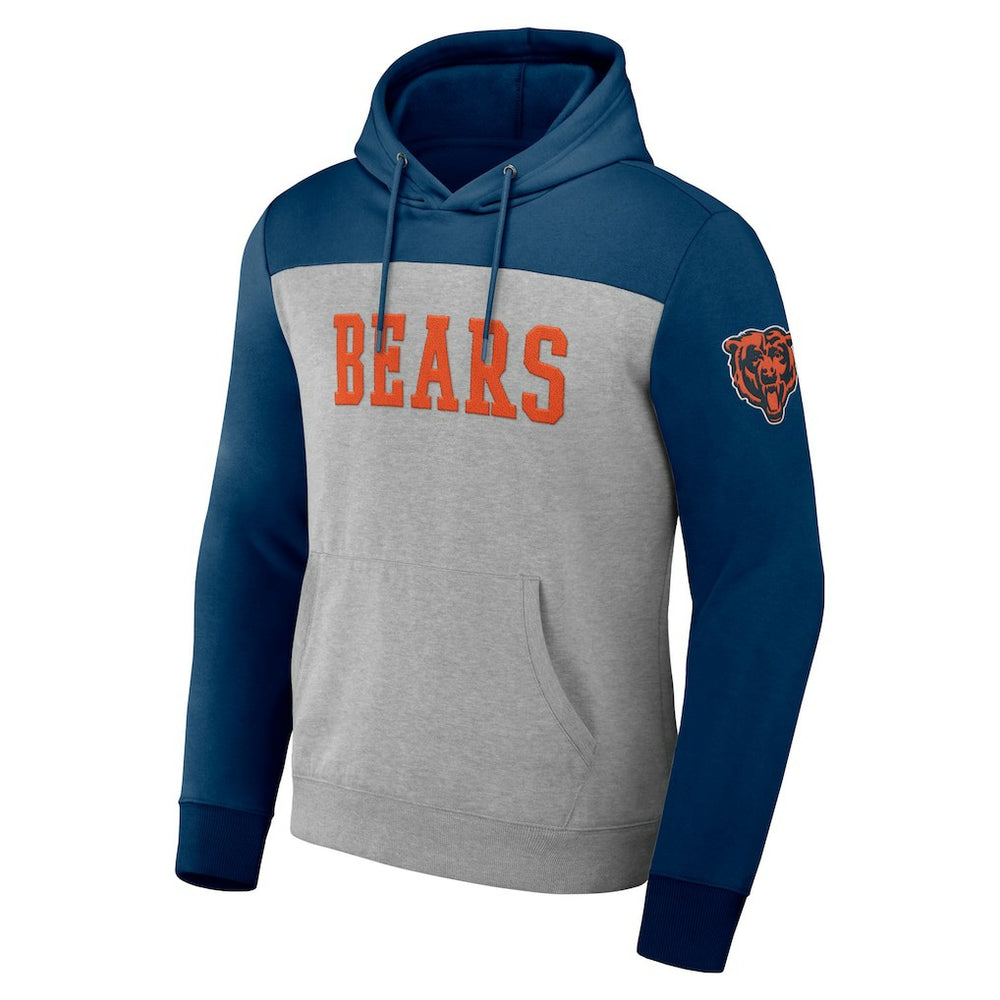 Chicago Bears NFL x Darius Rucker Collection Color Blocked Pullover Hoodie - Heather Gray outlet
