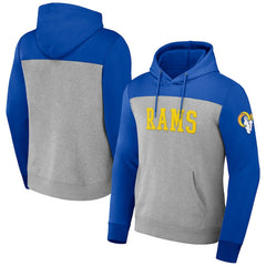 Los Angeles Rams NFL x Darius Rucker Collection Color Blocked Pullover Hoodie - Heather Gray cheap