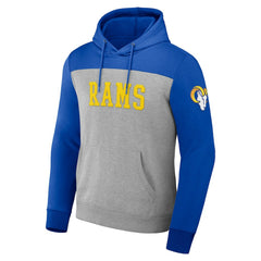 Los Angeles Rams NFL x Darius Rucker Collection Color Blocked Pullover Hoodie - Heather Gray cheap