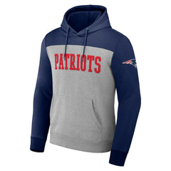 New England Patriots NFL x Darius Rucker Collection Color Blocked Pullover Hoodie - Heather Gray outlet