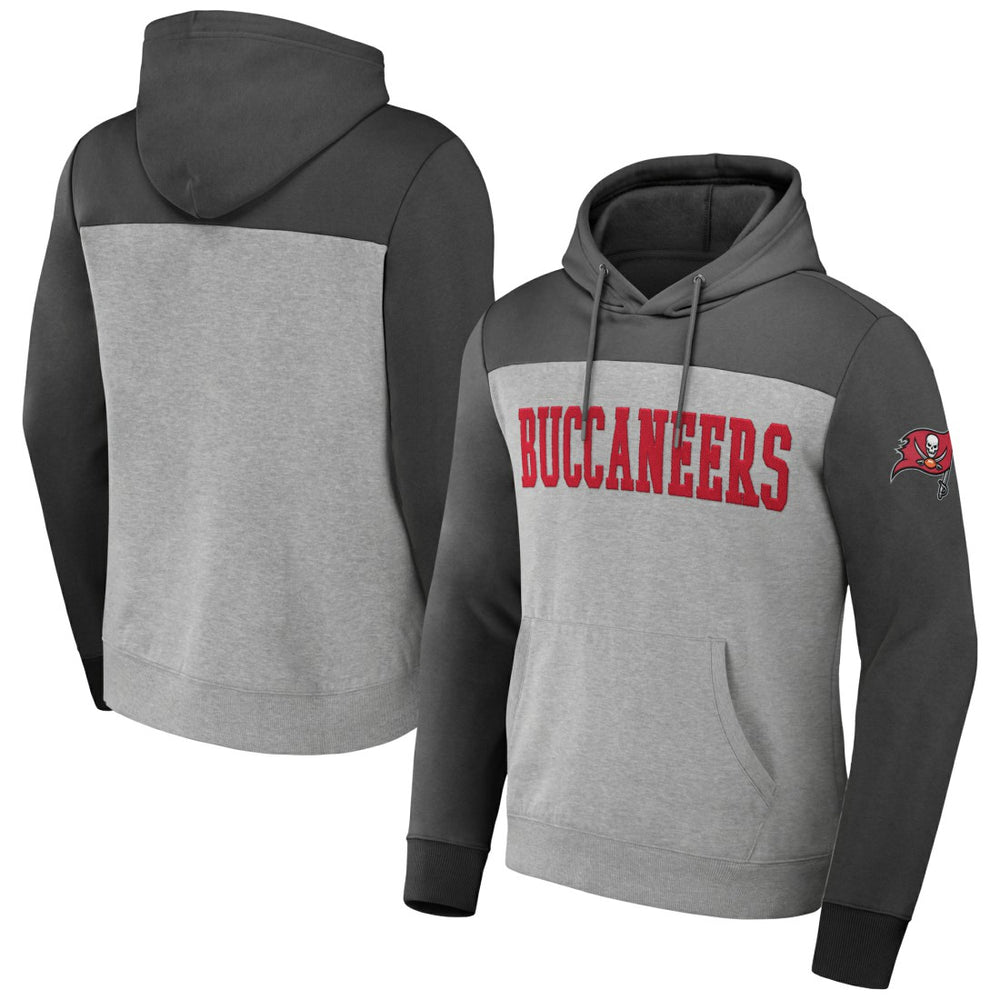 Tampa Bay Buccaneers NFL x Darius Rucker Collection Color Blocked Pullover Hoodie - Heather Gray online