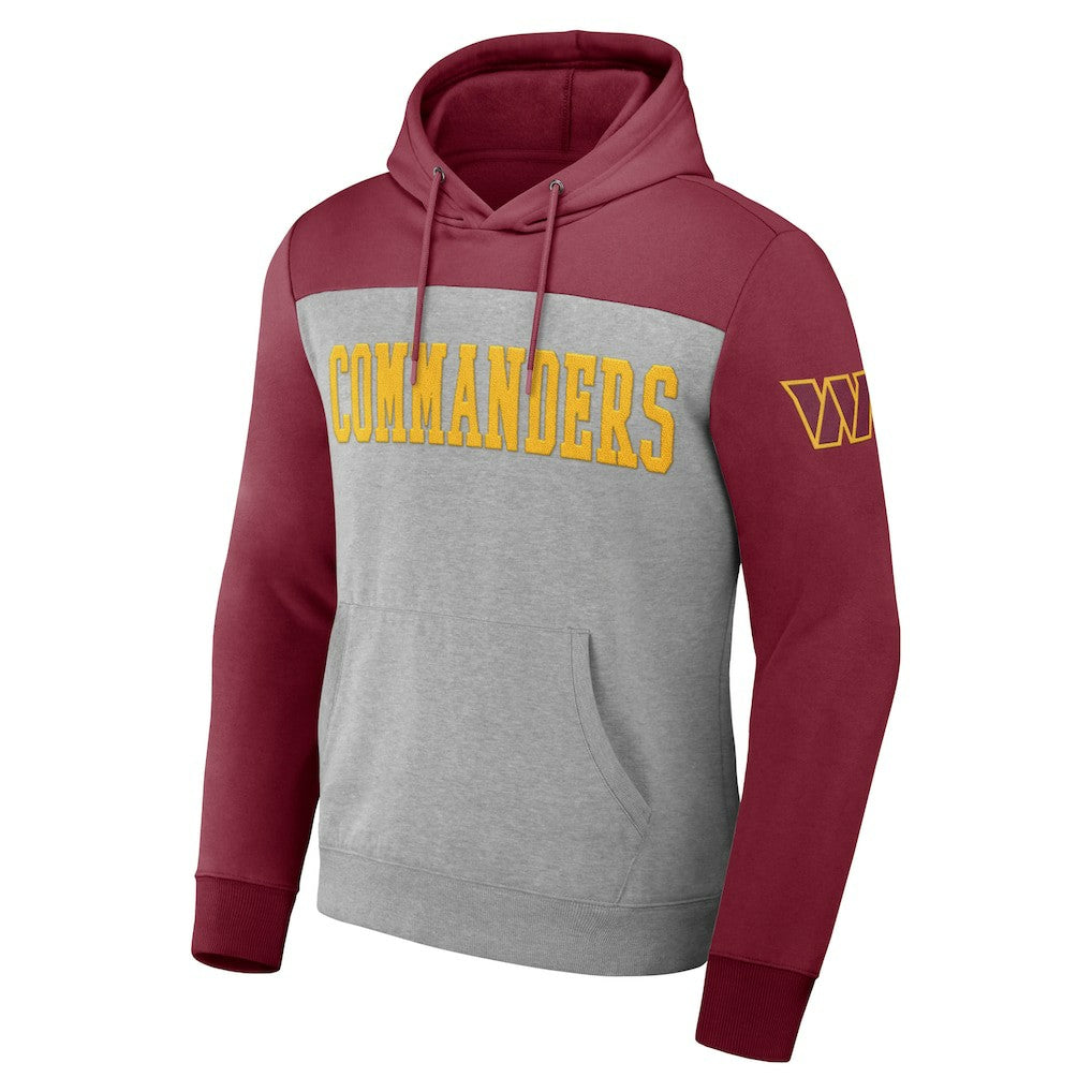 Washington Commanders NFL x Darius Rucker Collection Color Blocked Pullover Hoodie - Heather Gray online
