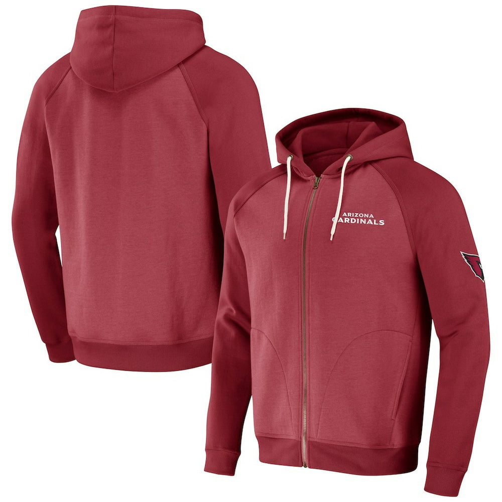 Arizona Cardinals NFL x Darius Rucker Collection Raglan Full-Zip Hoodie - Cardinal outlet
