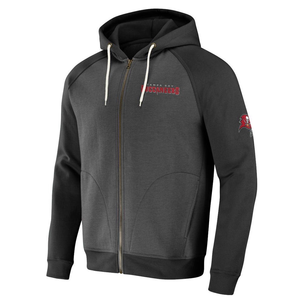 Tampa Bay Buccaneers NFL x Darius Rucker Collection Raglan Full-Zip Hoodie - Pewter discount