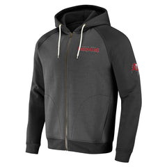 Tampa Bay Buccaneers NFL x Darius Rucker Collection Raglan Full-Zip Hoodie - Pewter discount