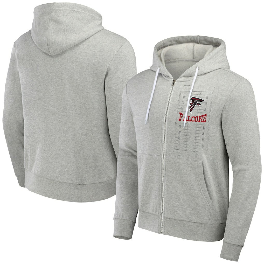 Atlanta Falcons NFL x Darius Rucker Collection Domestic Full-Zip Hoodie - Heather Gray on sale