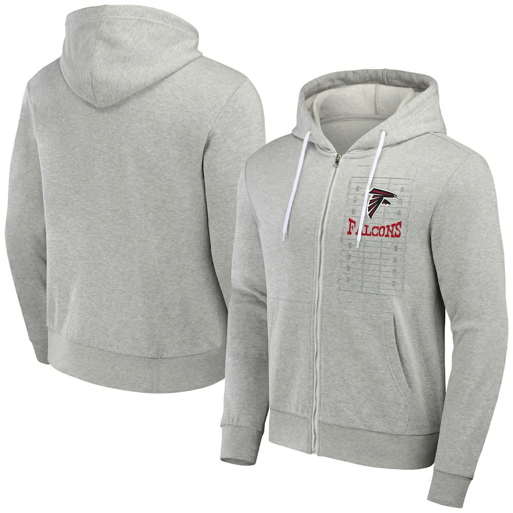 Atlanta Falcons NFL x Darius Rucker Collection Domestic Full-Zip Hoodie - Heather Gray on sale