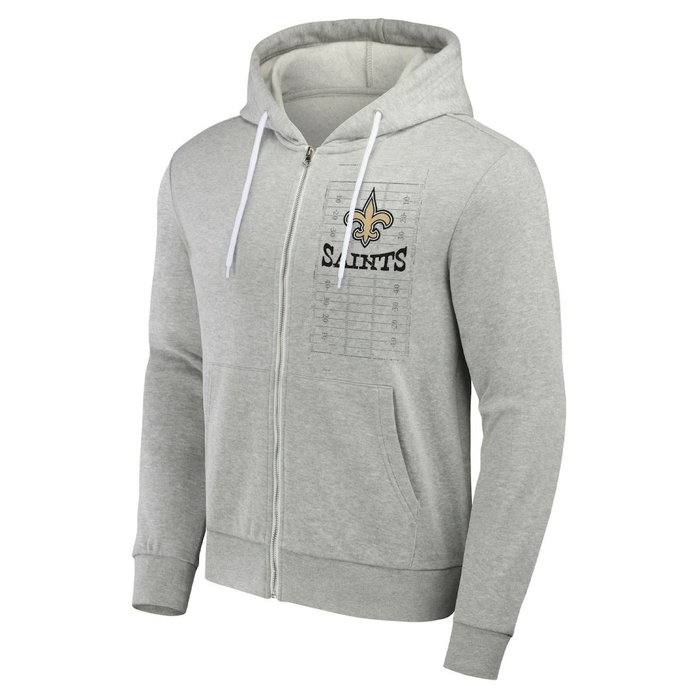 New Orleans Saints NFL x Darius Rucker Collection Domestic Full-Zip Hoodie - Heather Gray on sale