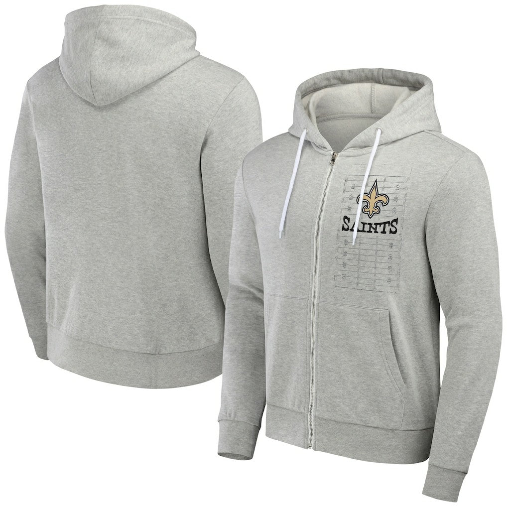 New Orleans Saints NFL x Darius Rucker Collection Domestic Full-Zip Hoodie - Heather Gray on sale