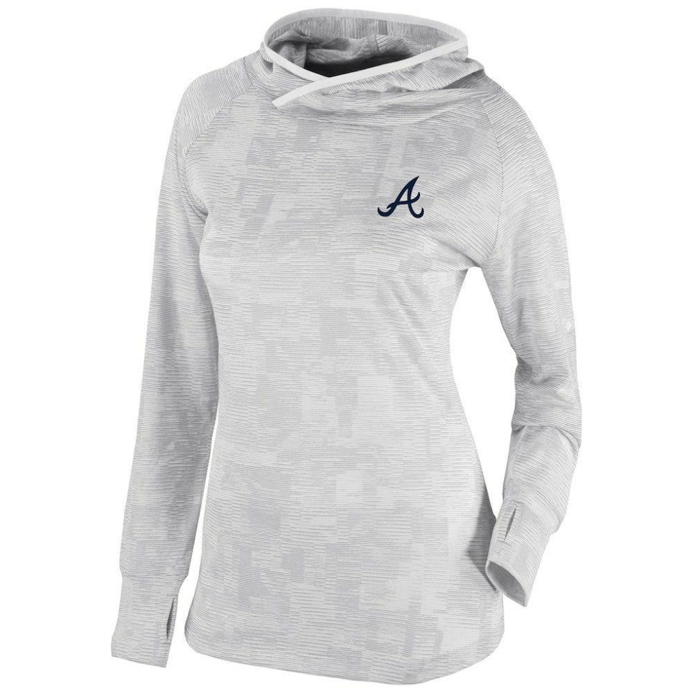 Atlanta Braves Women's Omni-Wick Sunday Ball Pullover Hoodie White