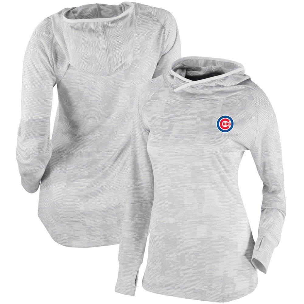 Chicago Cubs Women's Omni-Wick Sunday Ball Pullover Hoodie Gray