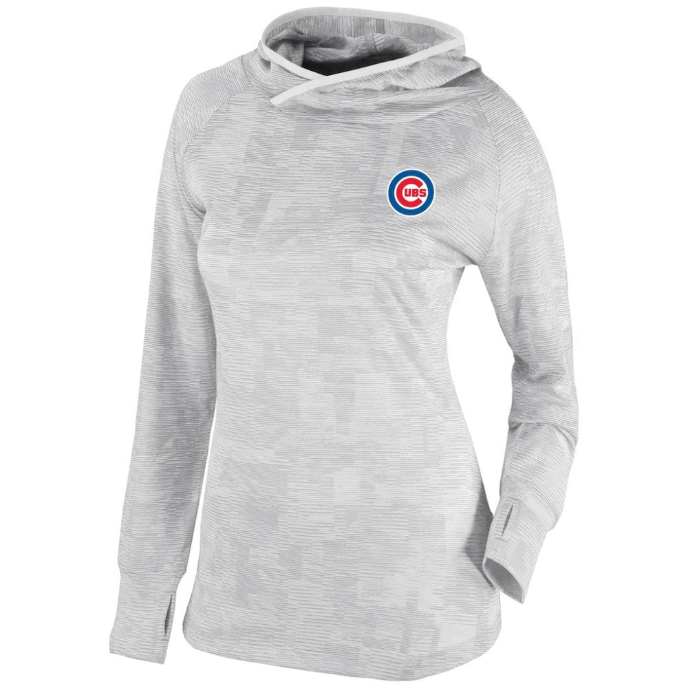 Chicago Cubs Women's Omni-Wick Sunday Ball Pullover Hoodie Gray