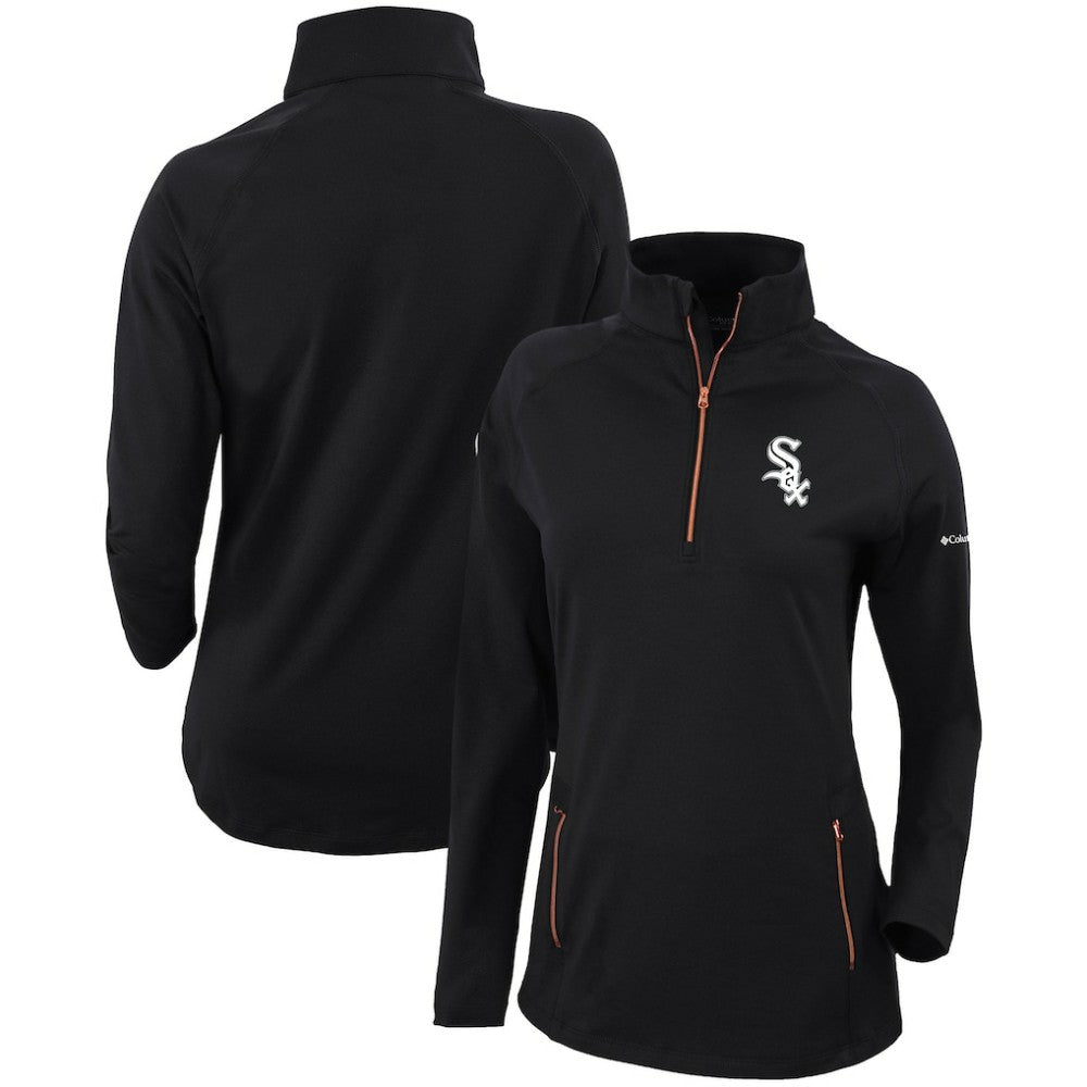 Chicago White Sox Women's Omni-Wick Outward Nine Quarter-Zip Pullover Top Black