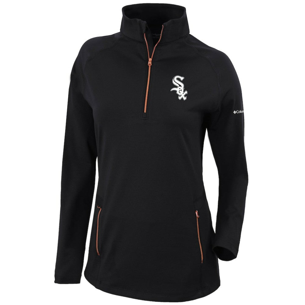Chicago White Sox Women's Omni-Wick Outward Nine Quarter-Zip Pullover Top Black