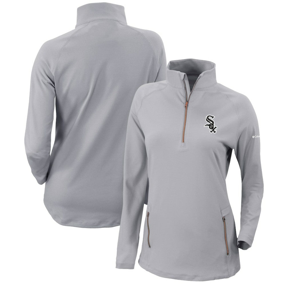 Chicago White Sox Women's Omni-Wick Outward Nine Quarter-Zip Pullover Top Gray
