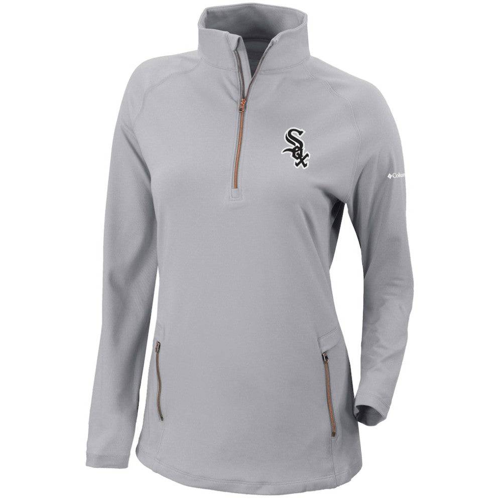 Chicago White Sox Women's Omni-Wick Outward Nine Quarter-Zip Pullover Top Gray