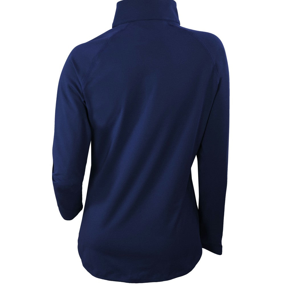 Cleveland Guardians Women's Omni-Wick Outward Nine Quarter-Zip Pullover Top Navy